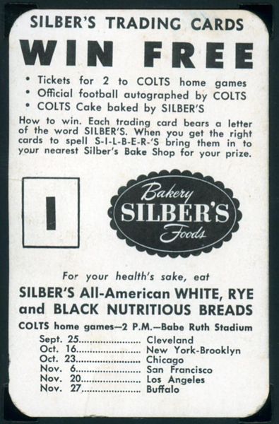 1949 Silber's Bakery Colts